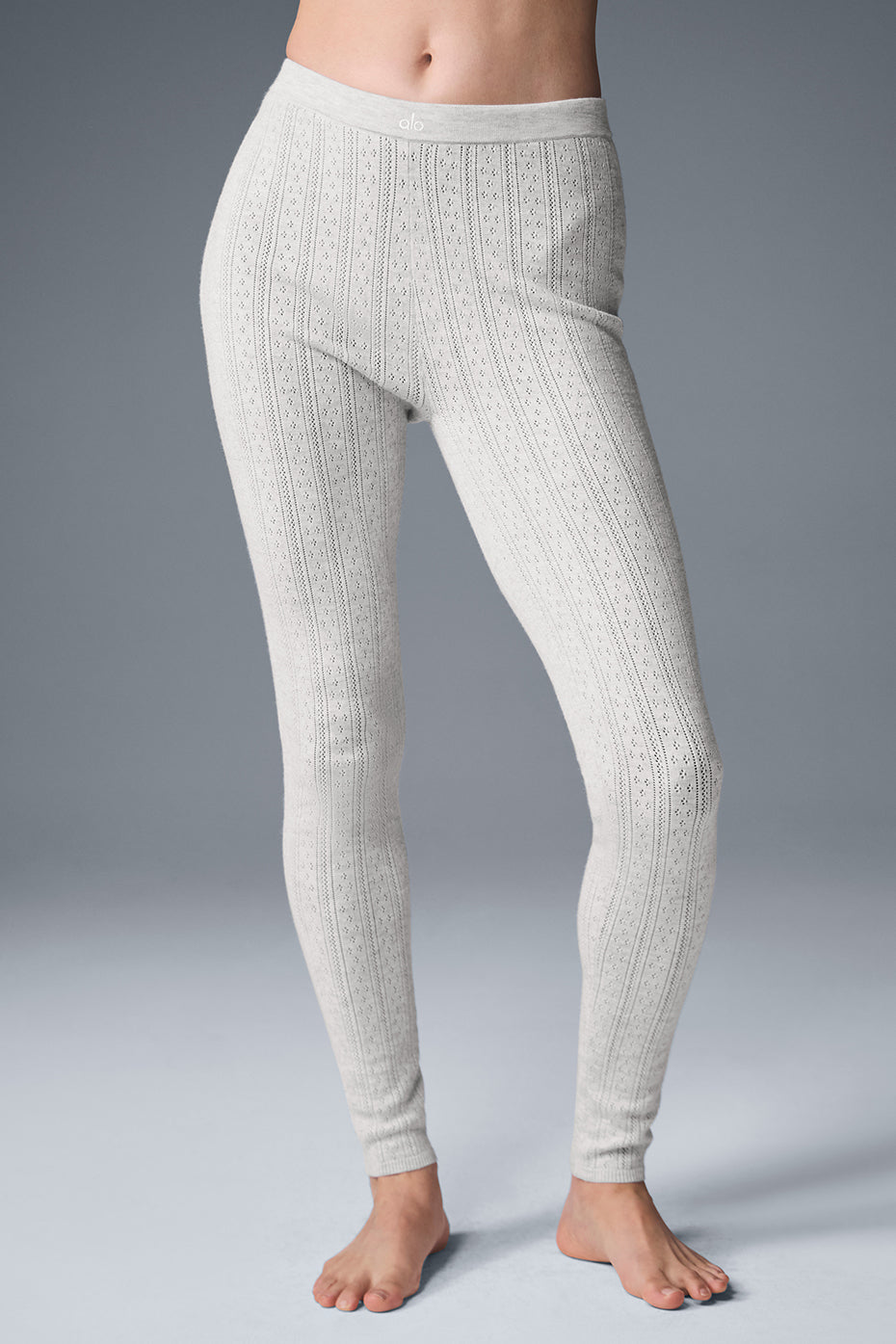 Pointelle Sweater High-Waist Be Mine Legging - Light Grey Heather image 1