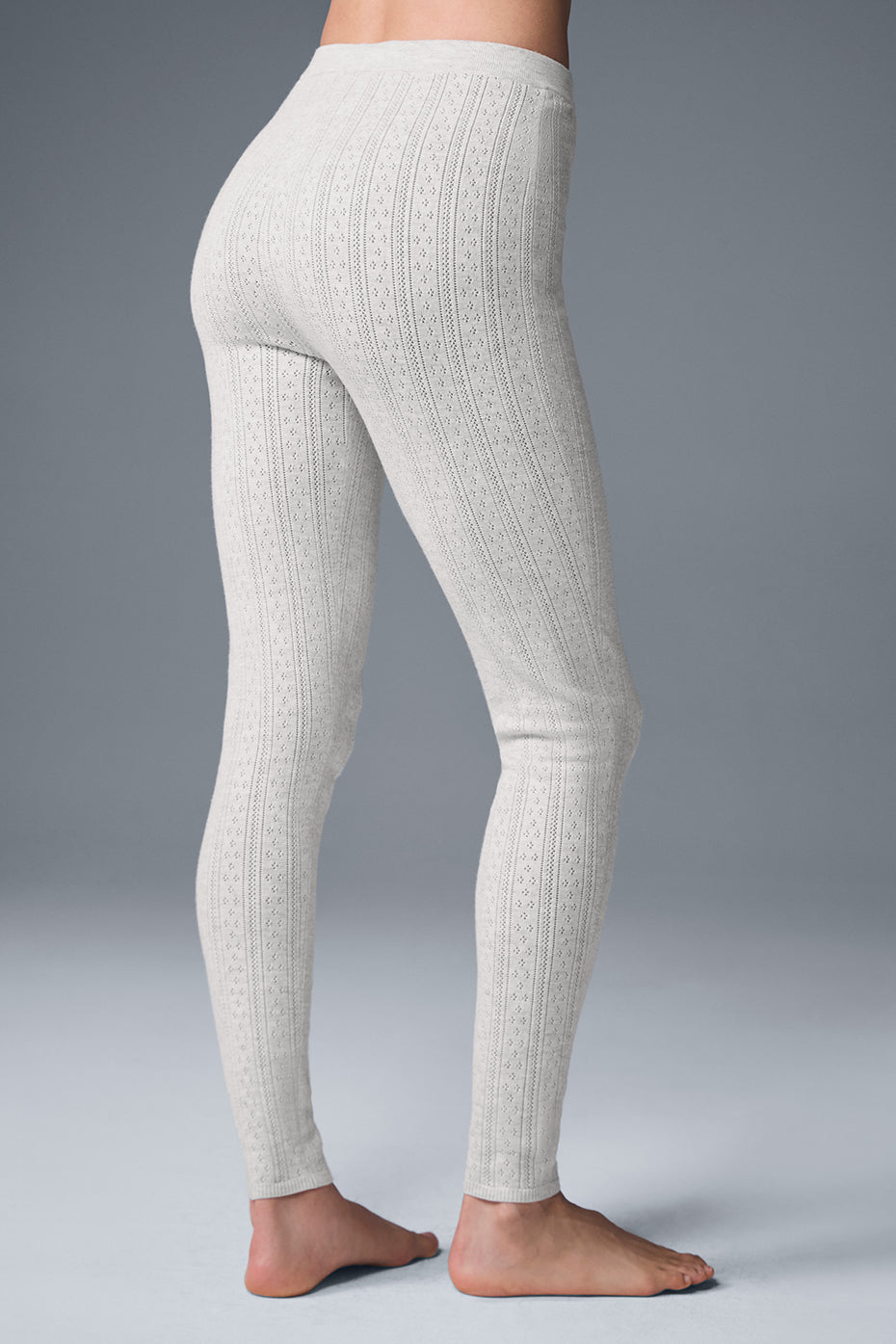Pointelle Sweater High-Waist Be Mine Legging - Light Grey Heather image 3