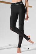 Airlift Mesh High-Waist Darling Stirrup Legging - Black image 1