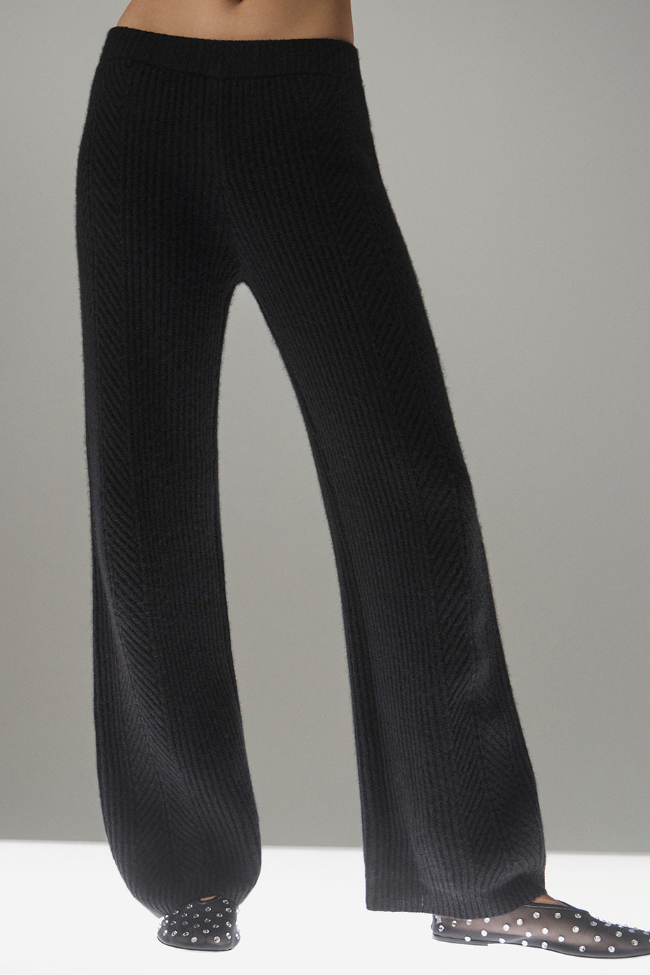 Winter Magic Cashmere Wide Leg Pant - Black image 1