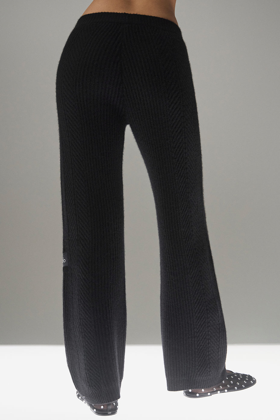 Winter Magic Cashmere Wide Leg Pant - Black image 2