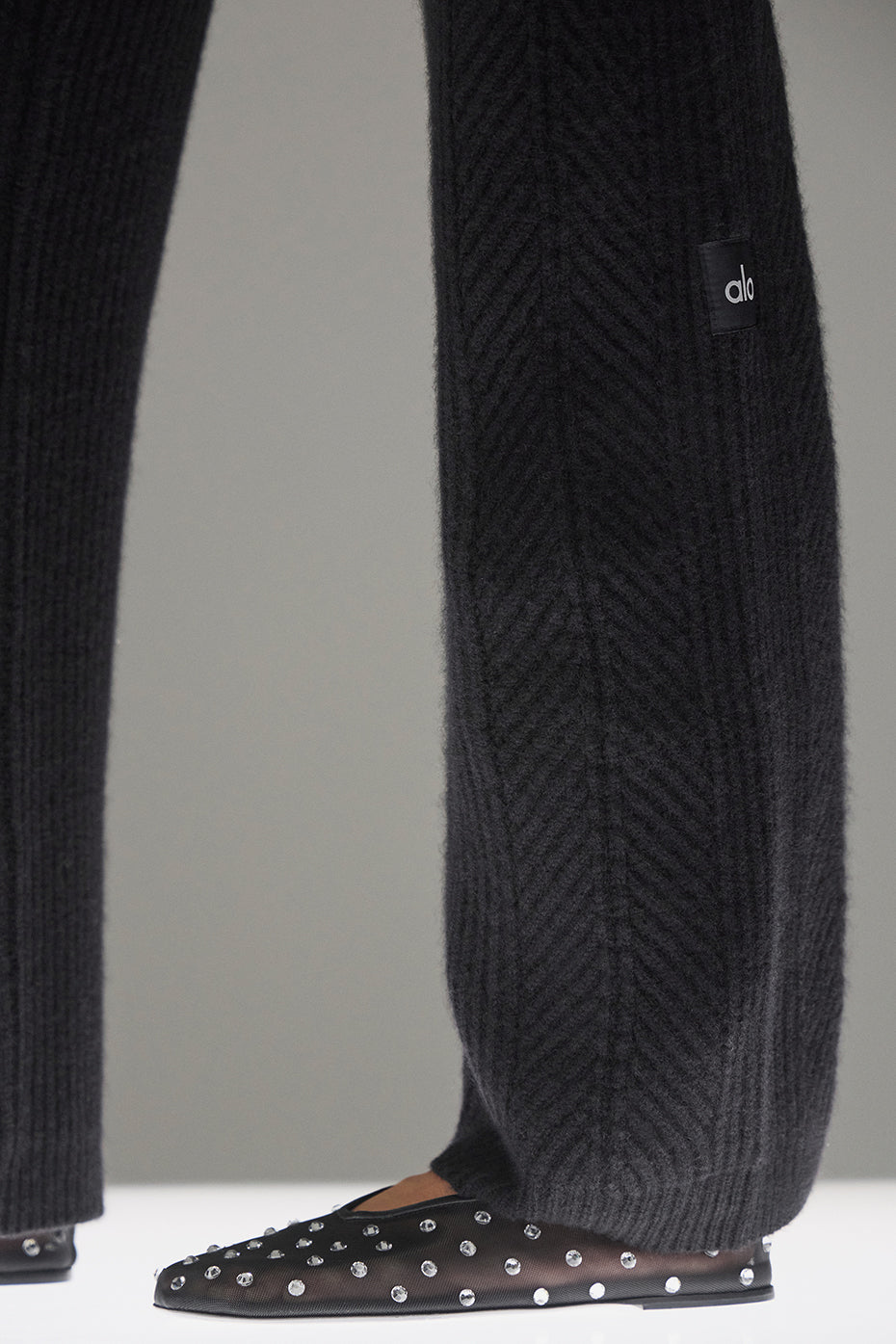 Winter Magic Cashmere Wide Leg Pant - Black image 4
