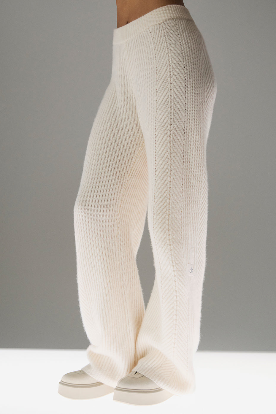 Winter Magic Cashmere Wide Leg Pant - Ivory image 3