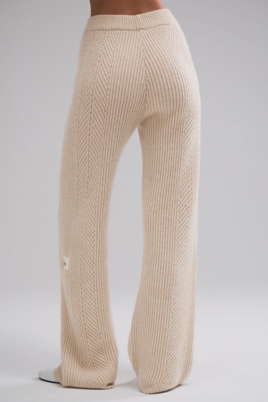 Winter Magic Cashmere Wide Leg Pant - Birch Heather image 2