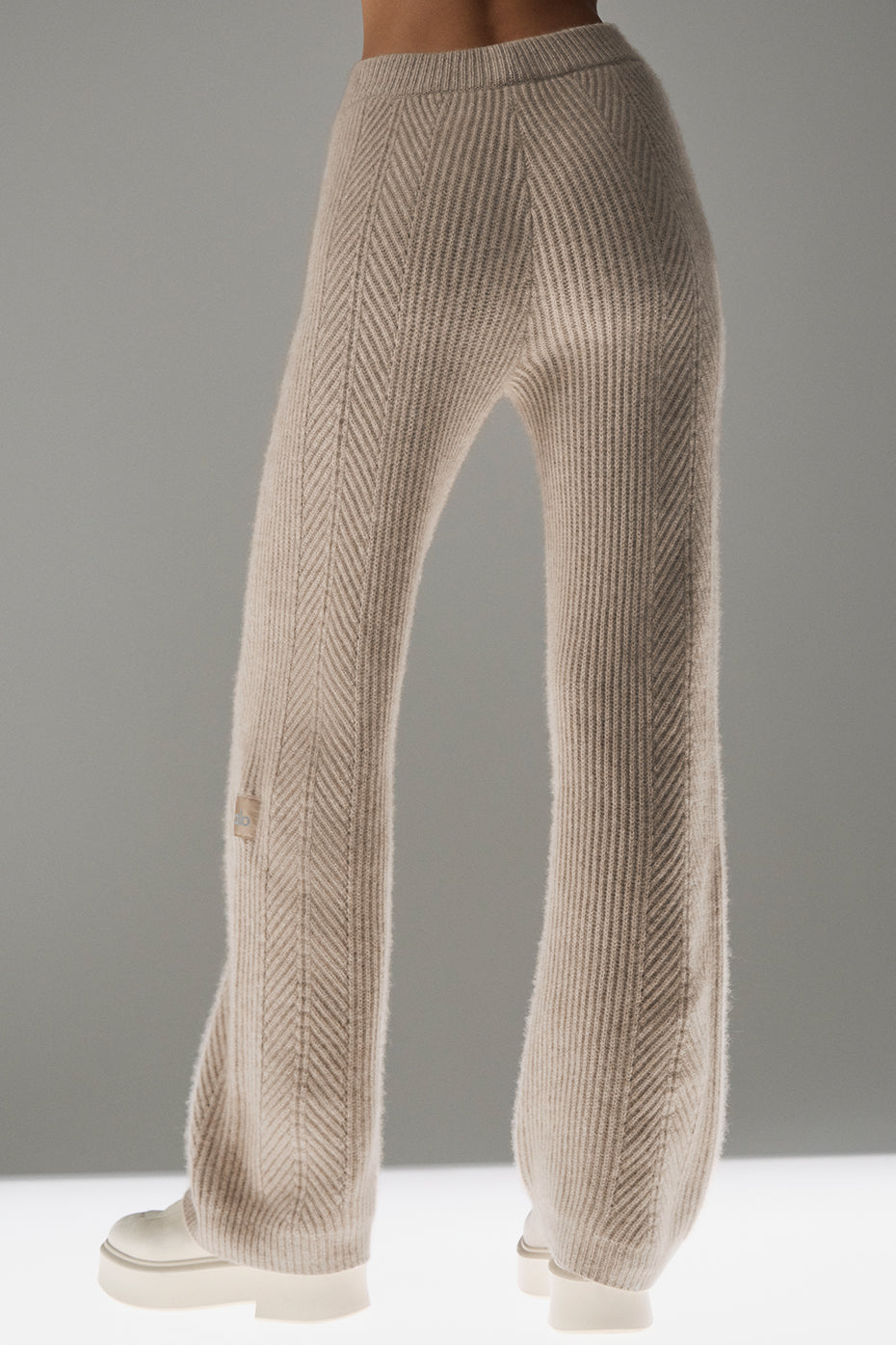 Winter Magic Cashmere Wide Leg Pant - Flax Heather image 2