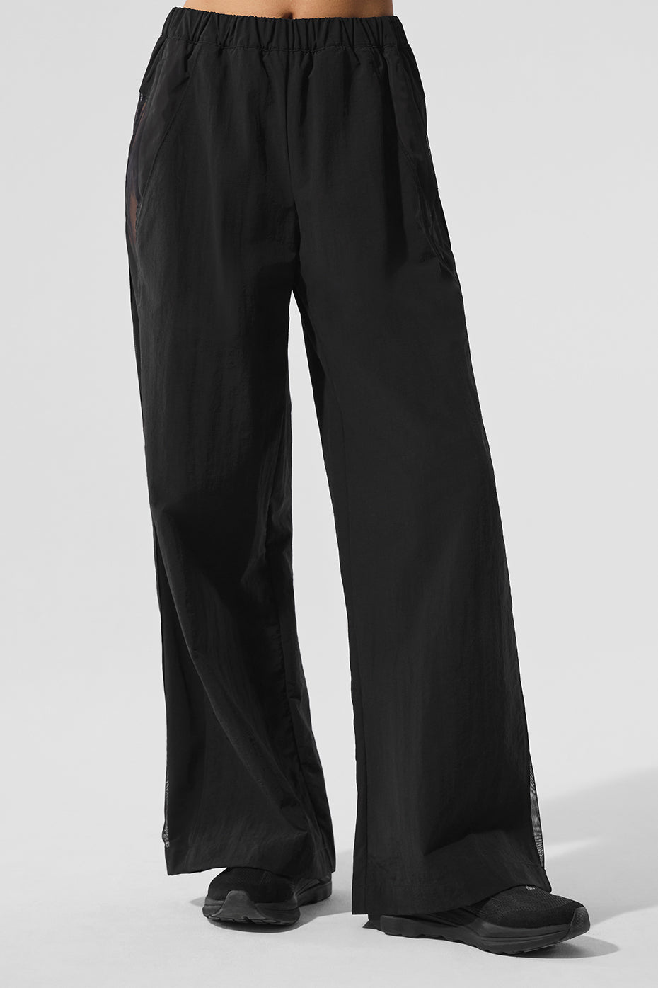 High-Waist Origin Wide Leg Track Pant - Black image 1