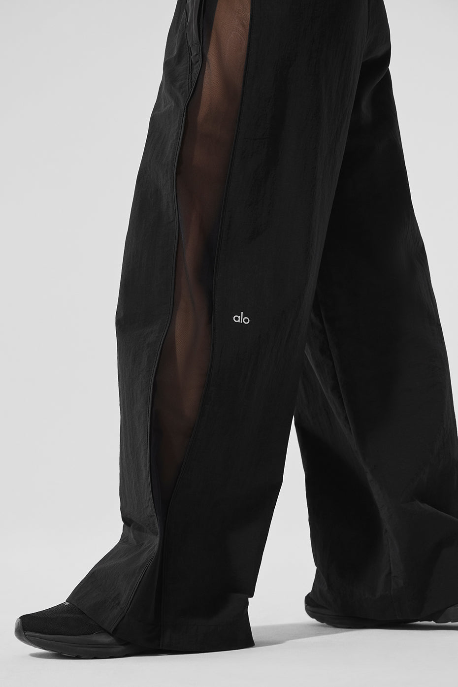 High-Waist Origin Wide Leg Track Pant - Black image 3