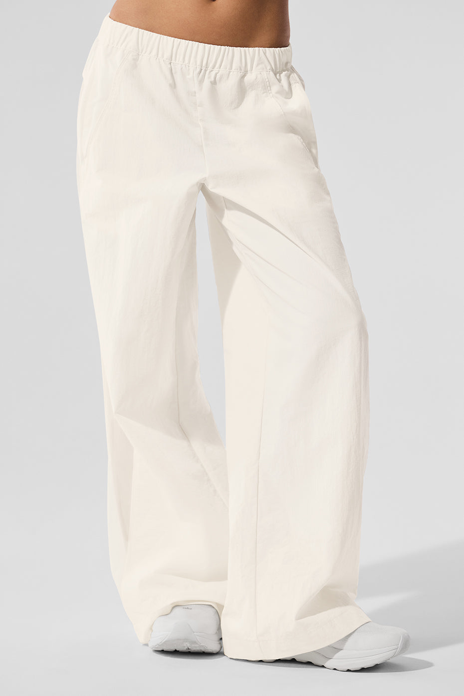 High-Waist Origin Wide Leg Track Pant - Ivory image 1