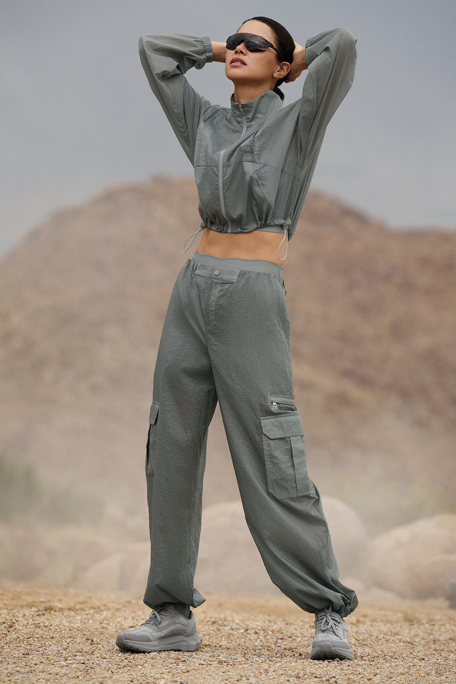 Sheer Game Time Wide Leg Jogger - Lunar Grey image 1