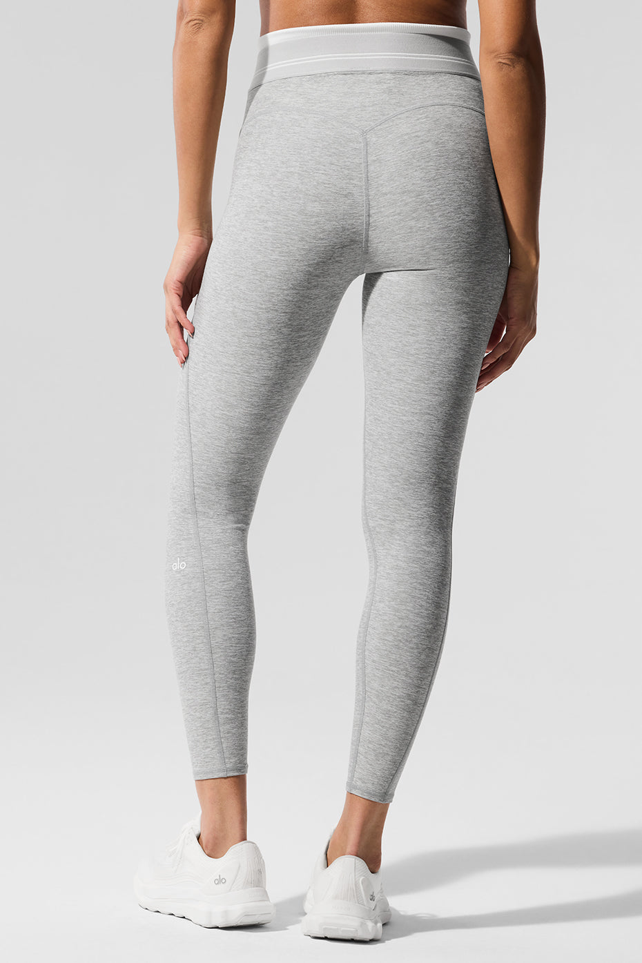 Alosoft High-Waist 7/8 Better Together Legging - Athletic Heather Grey/White image 4