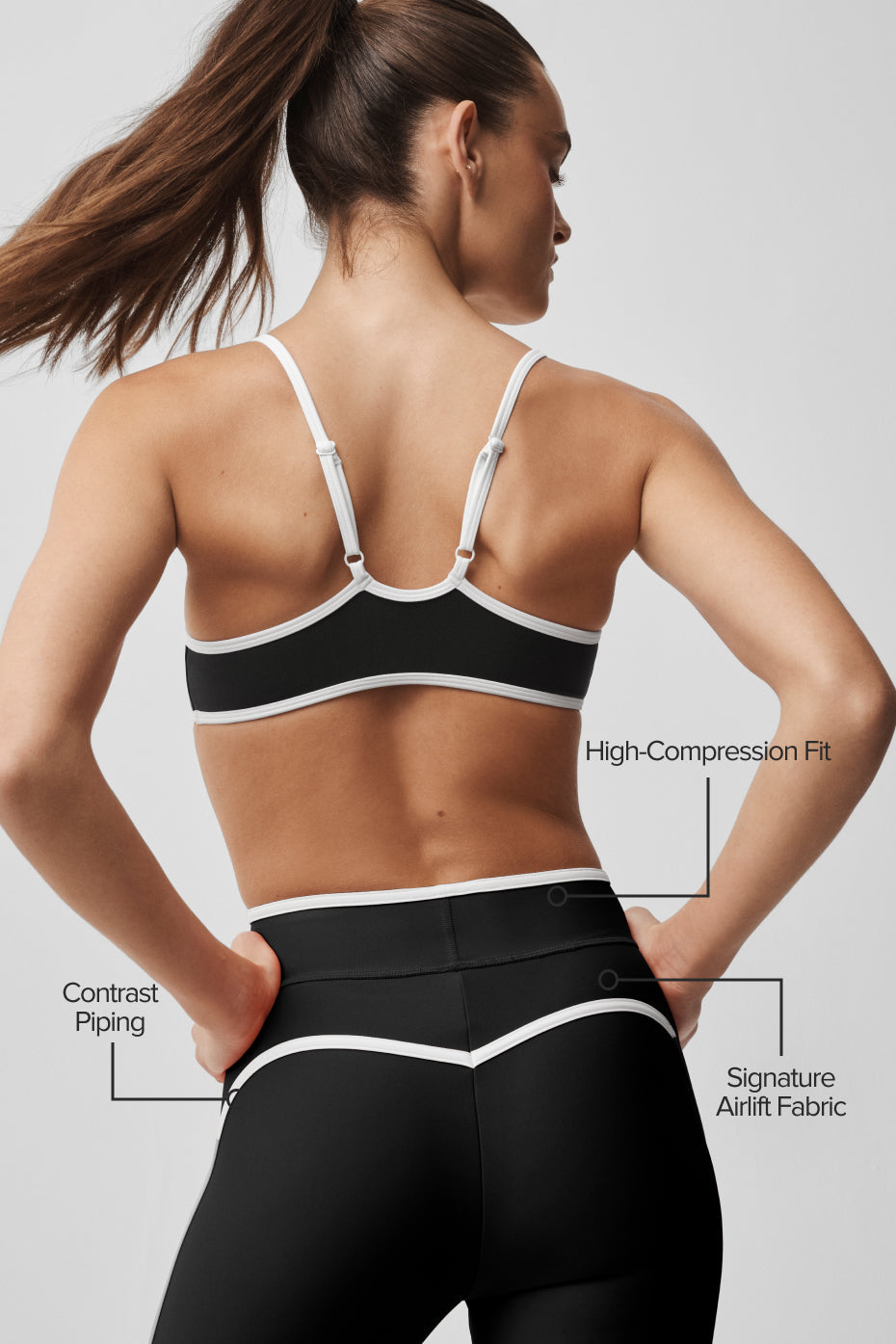 Airlift High Waist Charger 7/8 Legging - Black/White image 2