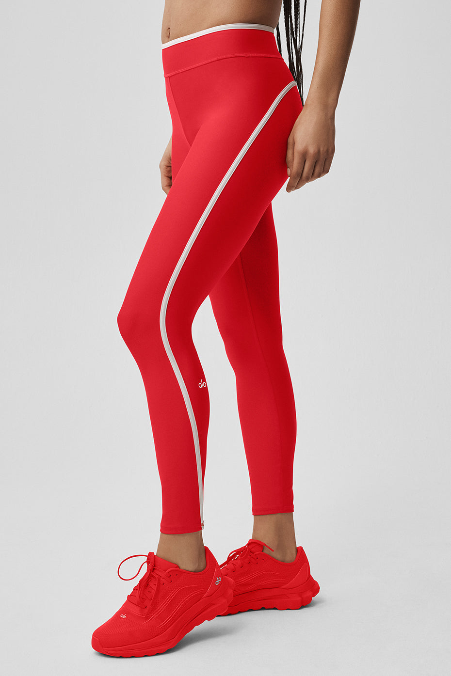 Airlift High Waist Charger 7/8 Legging - Bright Red/White image 3