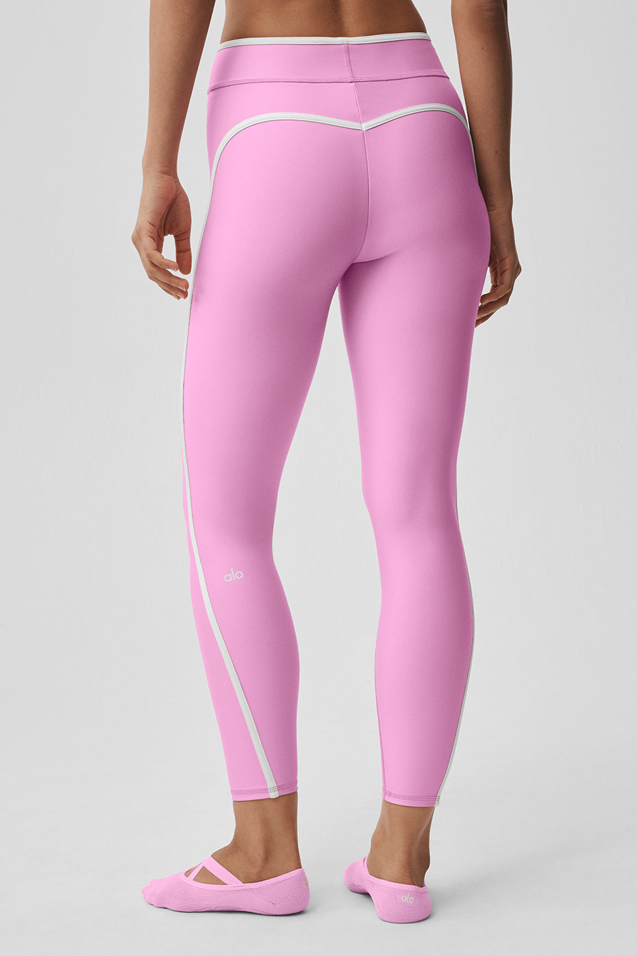 Airlift High Waist Charger 7/8 Legging - Candy Heart Pink/White image 2