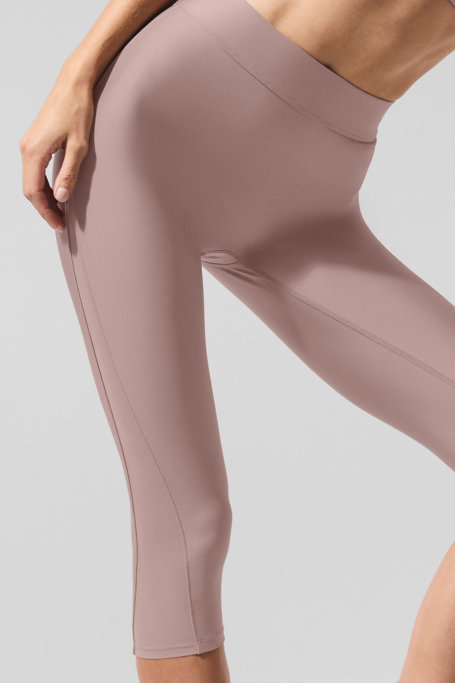 Airlift Mesh High-Waist Just Right Capri - Taupe image 4