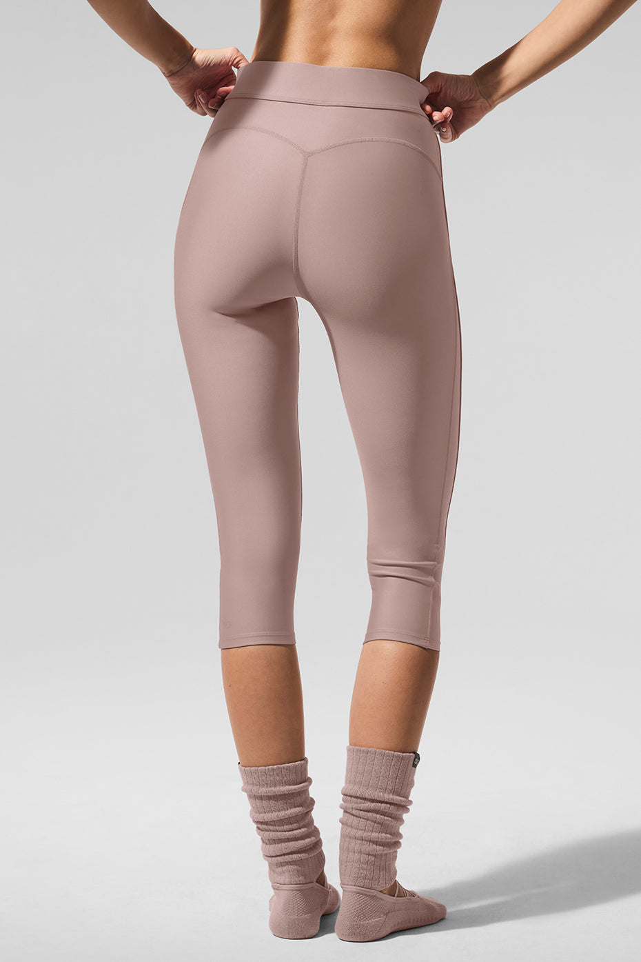 Airlift Mesh High-Waist Just Right Capri - Taupe image 3