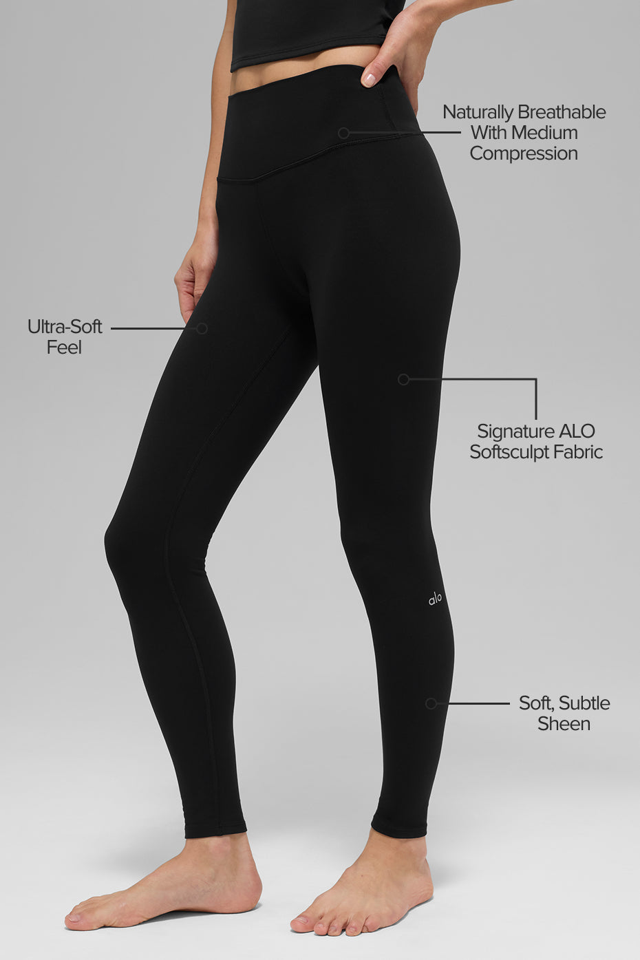 ALO Softsculpt High-Waist Legging - Black image 2