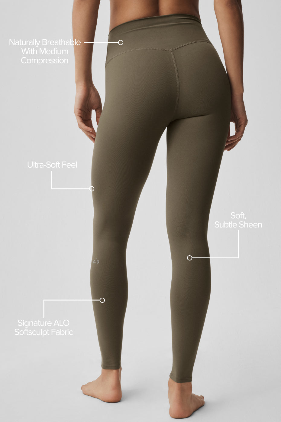 ALO Softsculpt High-Waist Legging - Olive Tree image 2