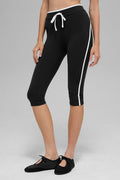 Airbrush High-Waist Race Pace Capri - Black/White image 1
