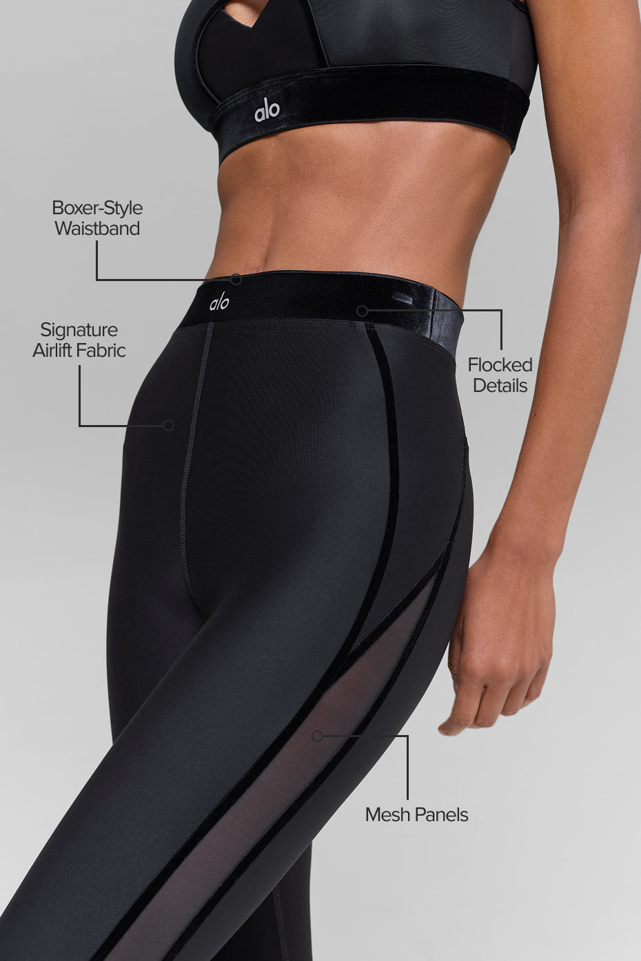 Airlift High-Waist Moonlight Legging - Black image 2