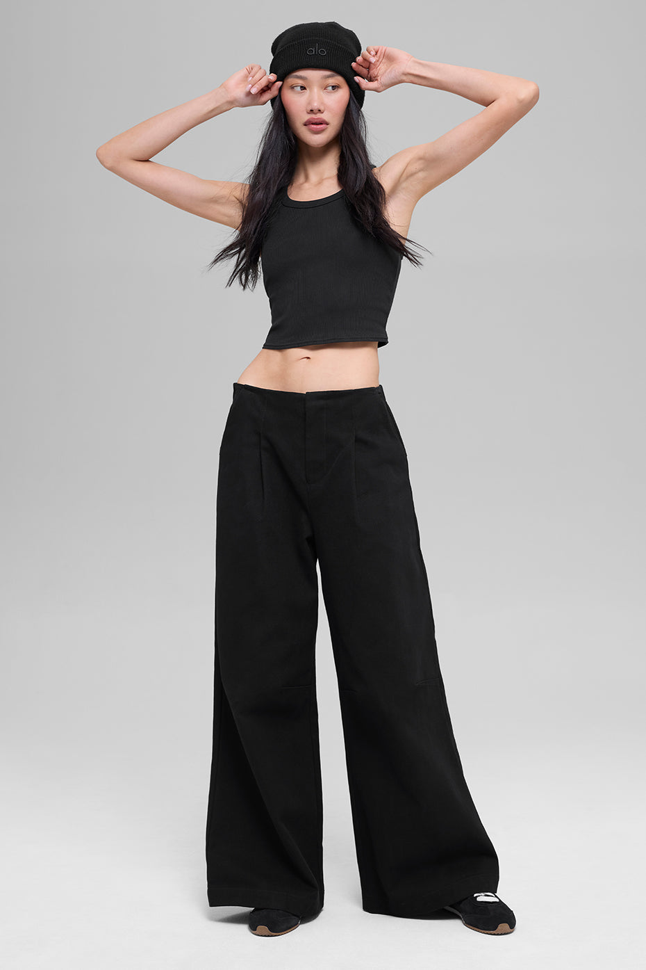 High-Waist Main Character Wide Leg Trouser - Black image 5