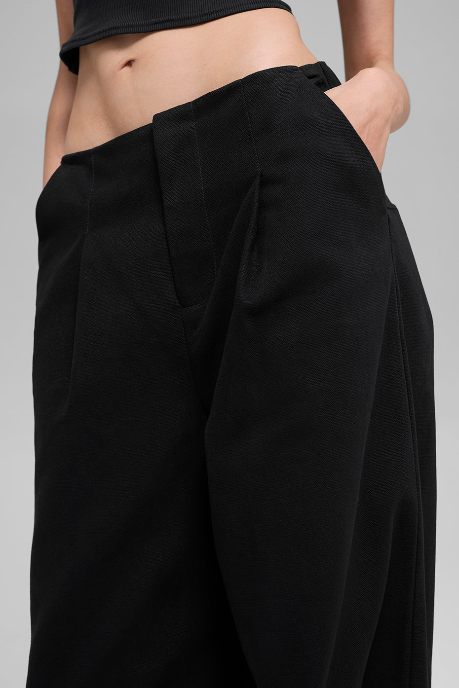 High-Waist Main Character Wide Leg Trouser - Black image 4