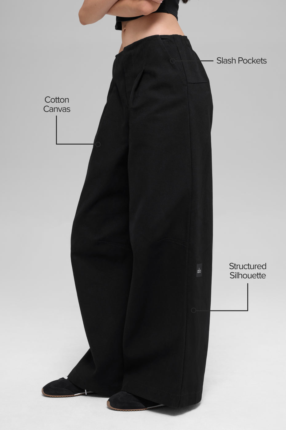 High-Waist Main Character Wide Leg Trouser - Black image 2