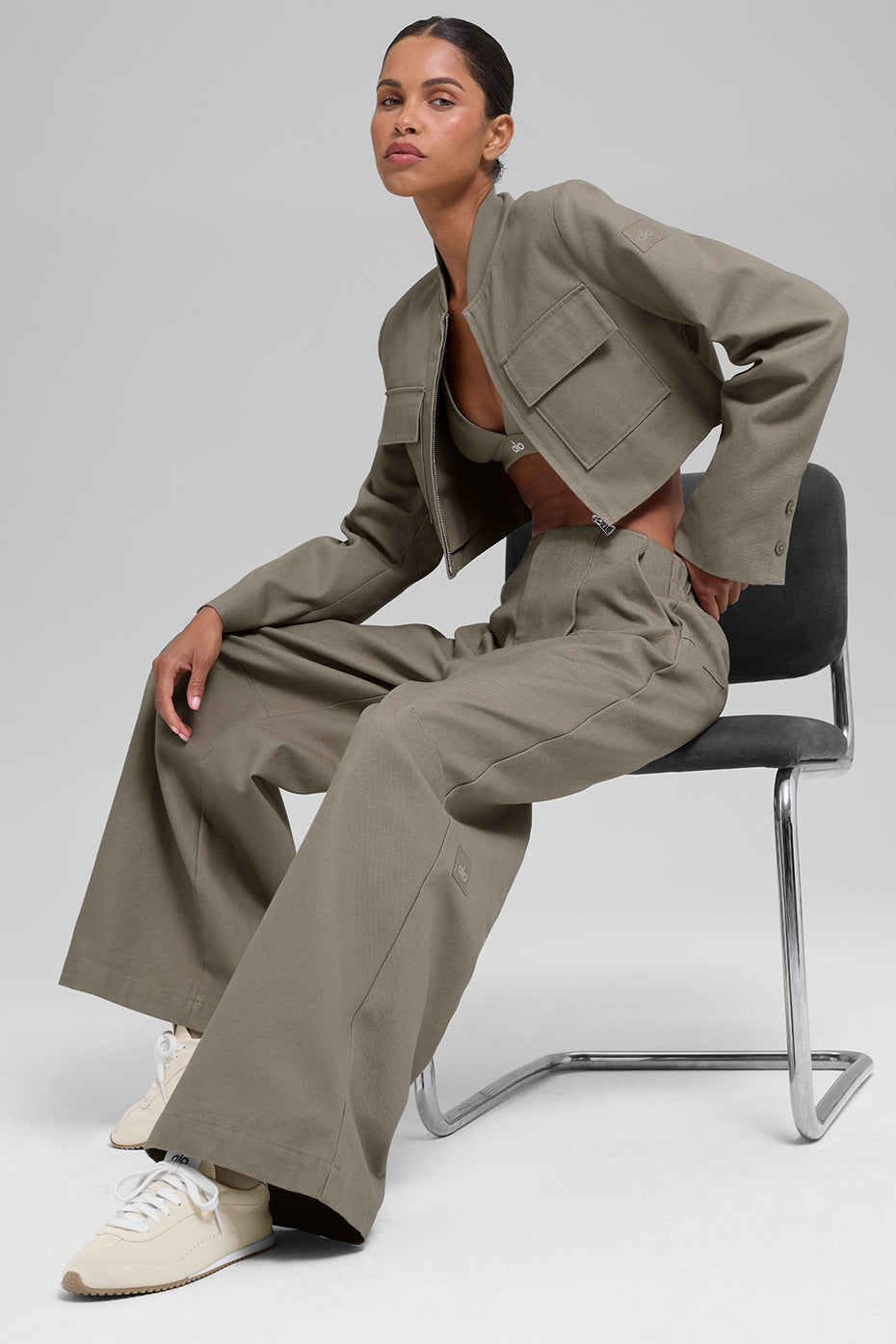 High-Waist Main Character Wide Leg Trouser - Light Cocoa image 5