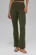 ALO Softsculpt High-Waist 7/8 Bootcut Legging - Green Olive image 1