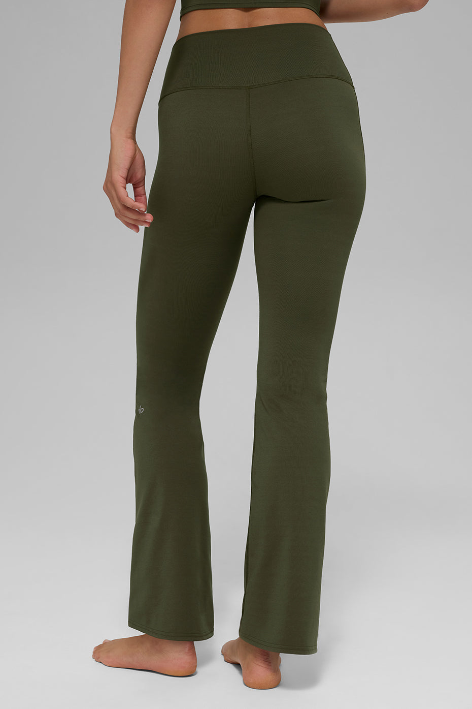 ALO Softsculpt High-Waist 7/8 Bootcut Legging - Green Olive image 2