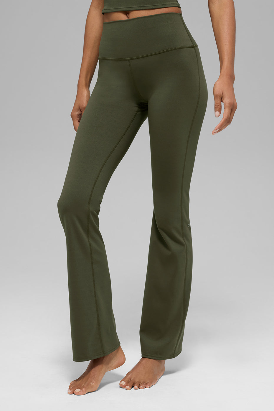 ALO Softsculpt High-Waist Bootcut Legging - Green Olive image 2