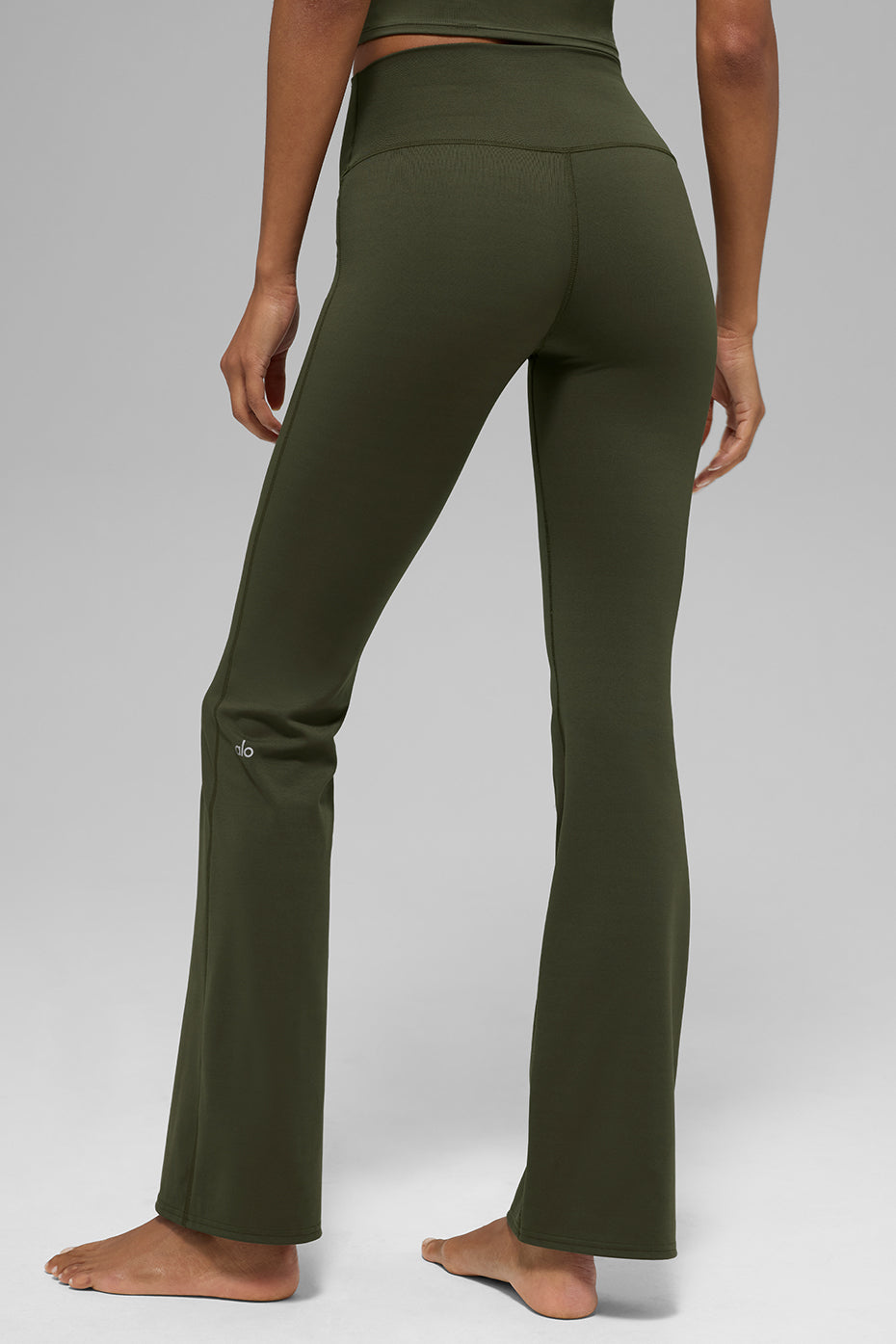 ALO Softsculpt High-Waist Bootcut Legging - Green Olive image 3