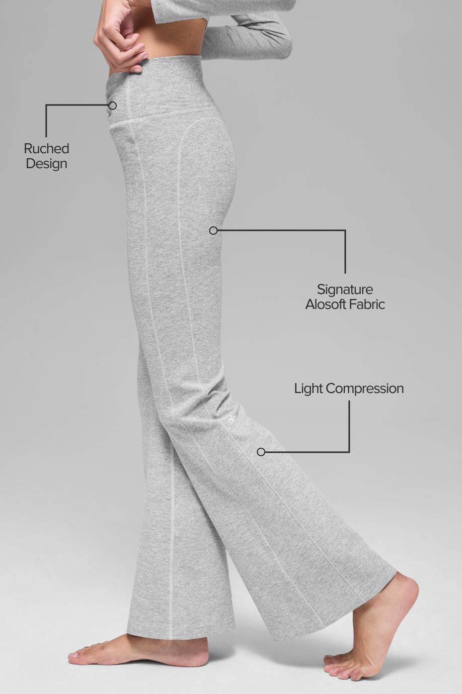 Alosoft Intuition High-Waist Bootcut - Athletic Heather Grey image 2
