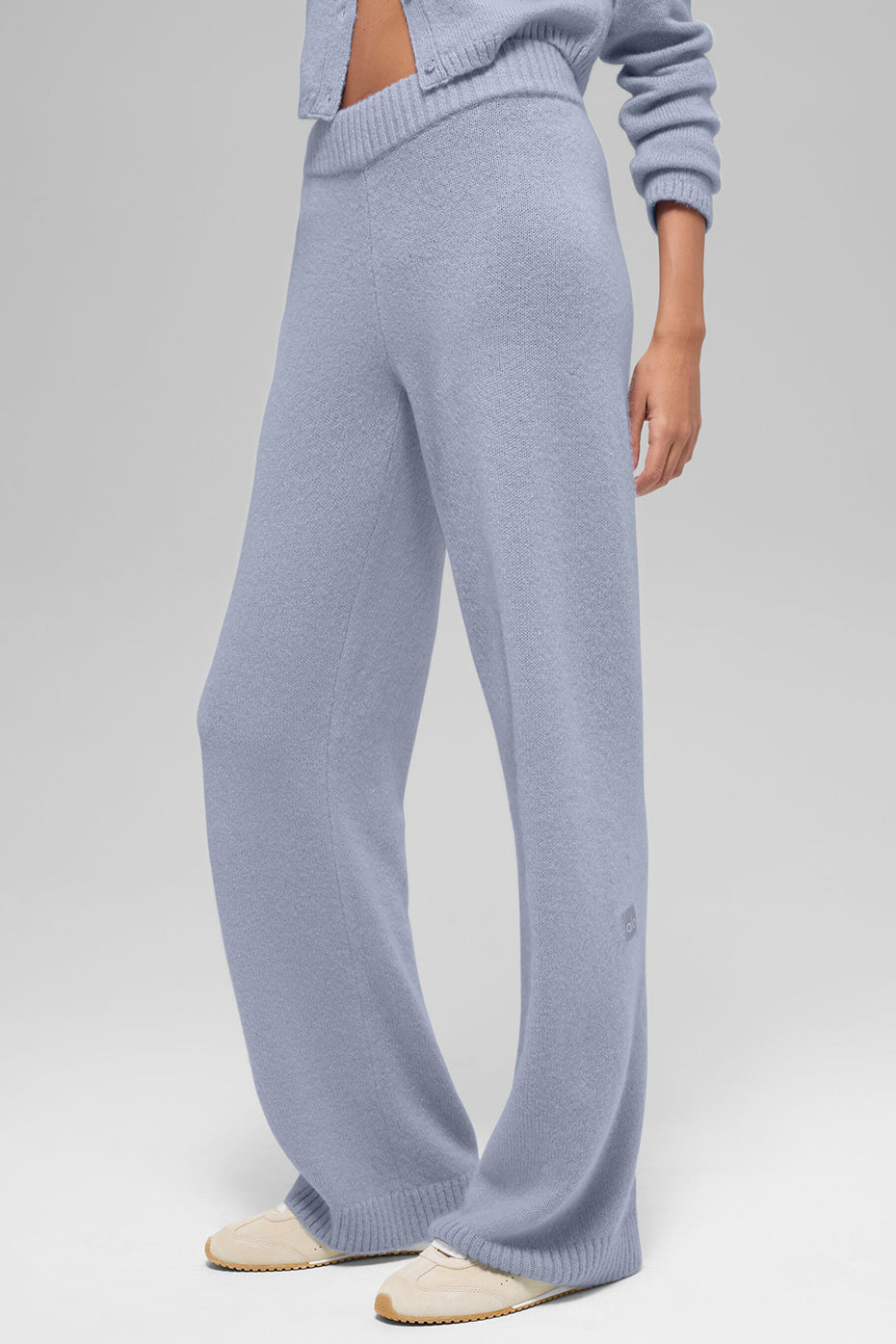 Wool Cashmere High-Waist New Class Wide Leg Pant - Winter Frost image 3