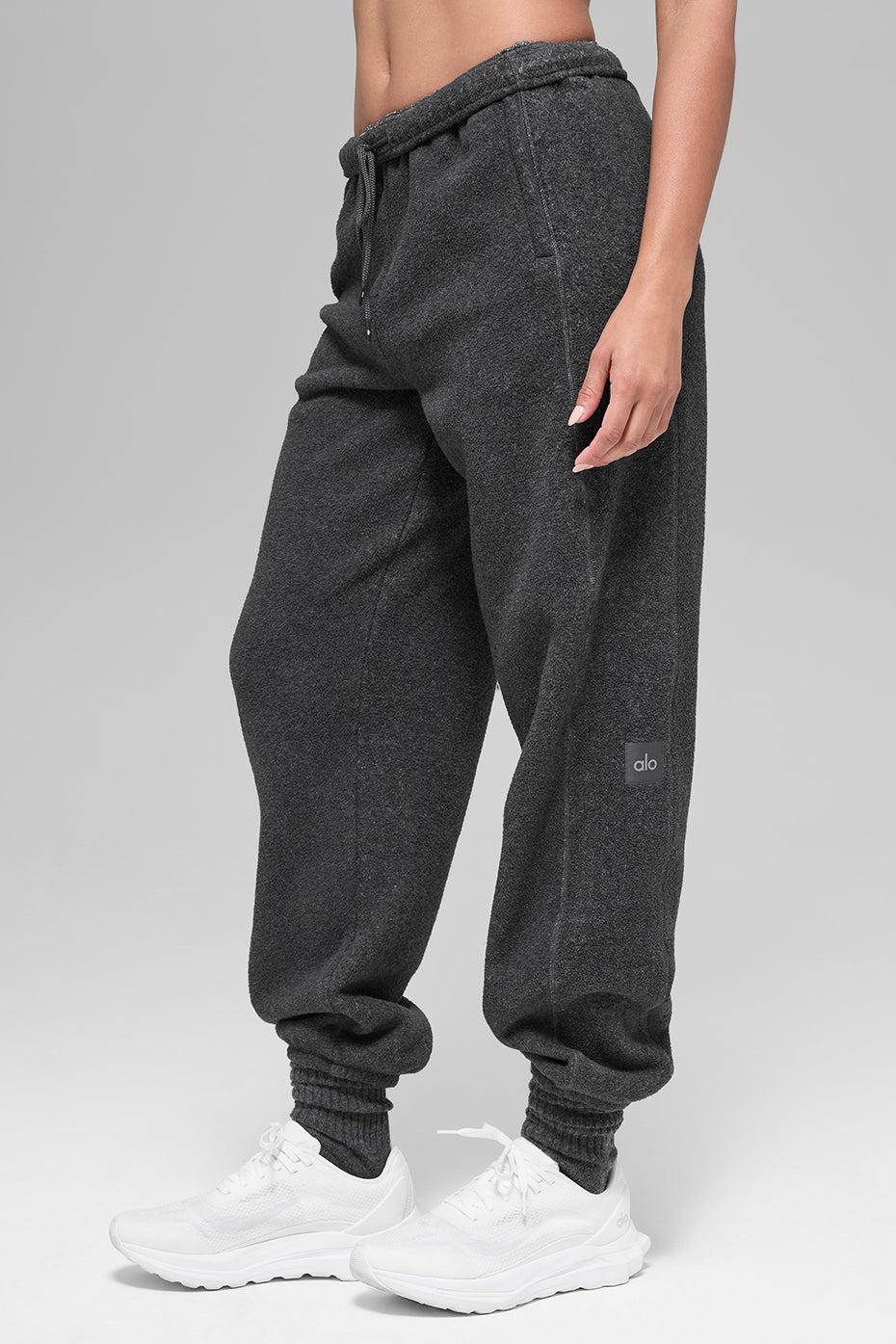 Polar Fleece High-Waist Retreat Jogger - Dark Heather Grey image 4