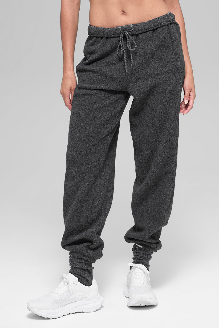 Polar Fleece High-Waist Retreat Jogger - Dark Heather Grey image 1