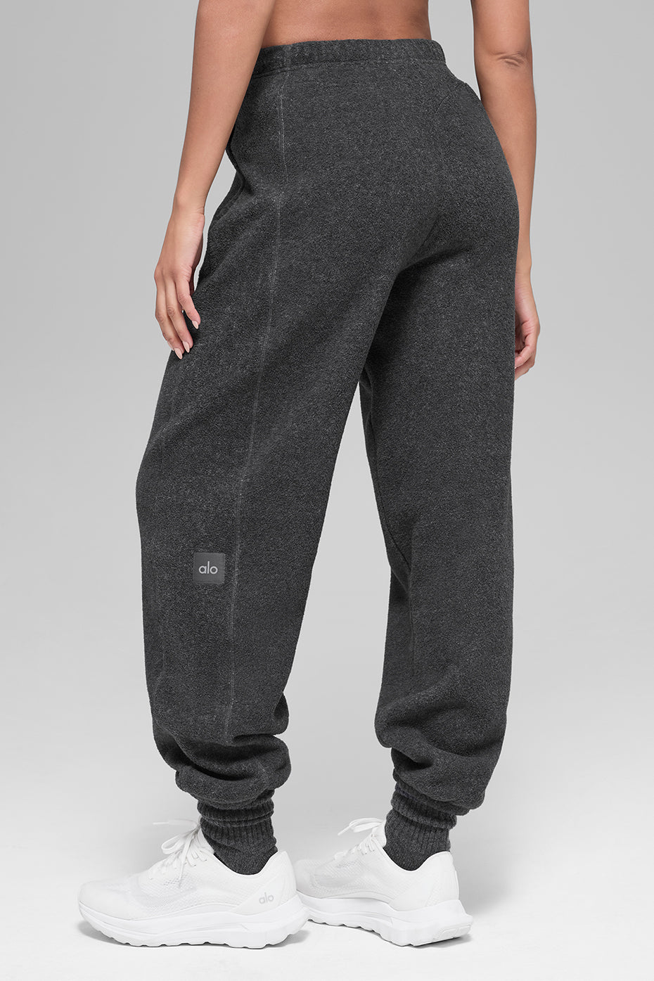 Polar Fleece High-Waist Retreat Jogger - Dark Heather Grey image 3