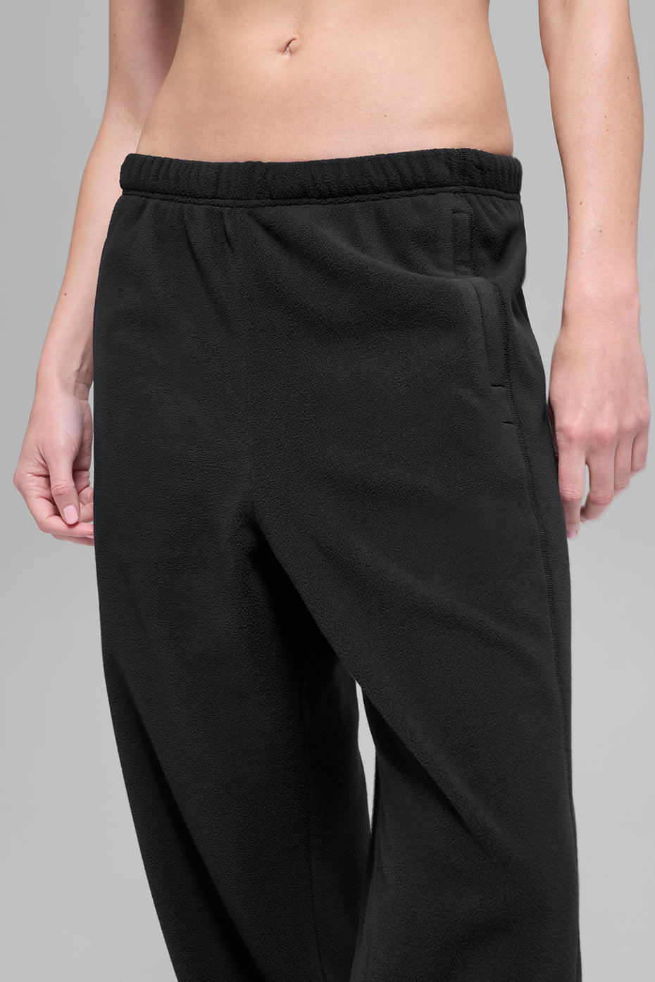 Polar Fleece High-Waist Retreat Jogger - Black image 3