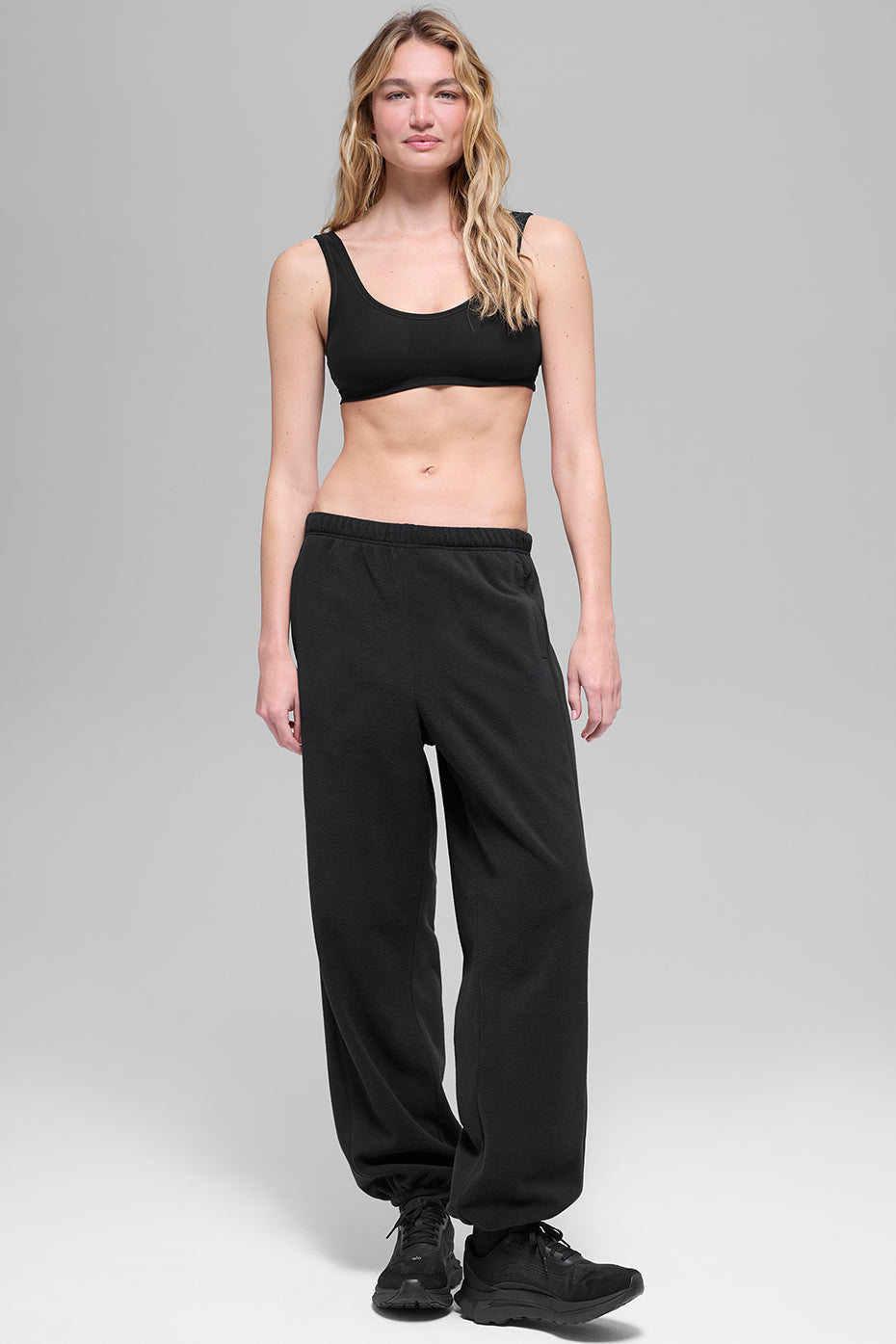 Polar Fleece High-Waist Retreat Jogger - Black image 4