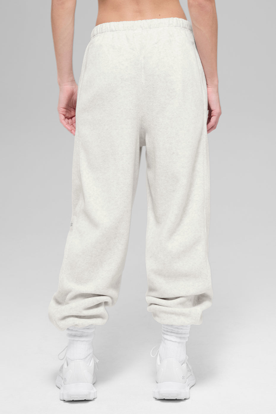 Polar Fleece High-Waist Retreat Jogger - White Heather Grey image 3