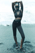Airlift High-Waist Line Up Capri - Black image 1