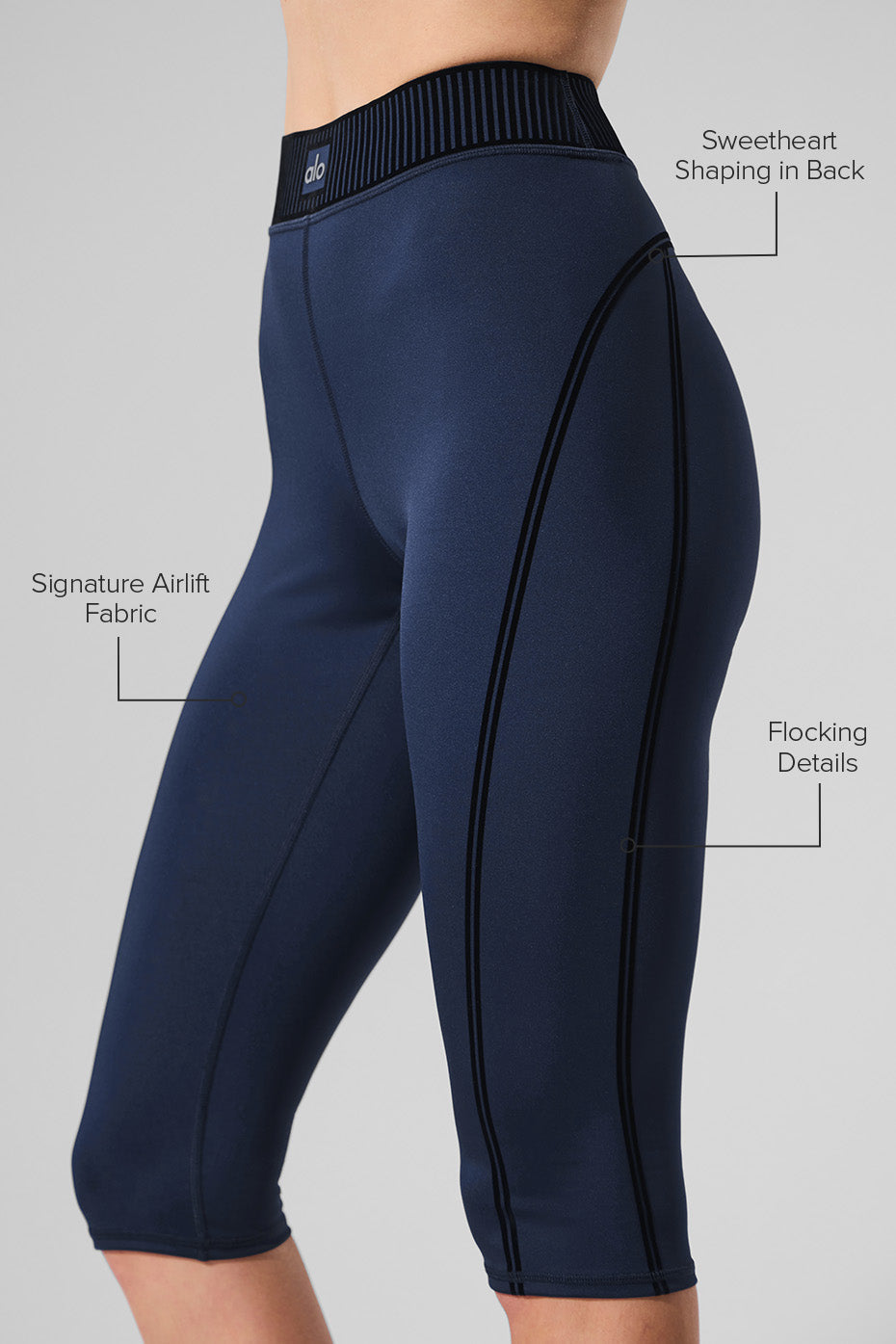Airlift High-Waist Line Up Capri - Navy image 2