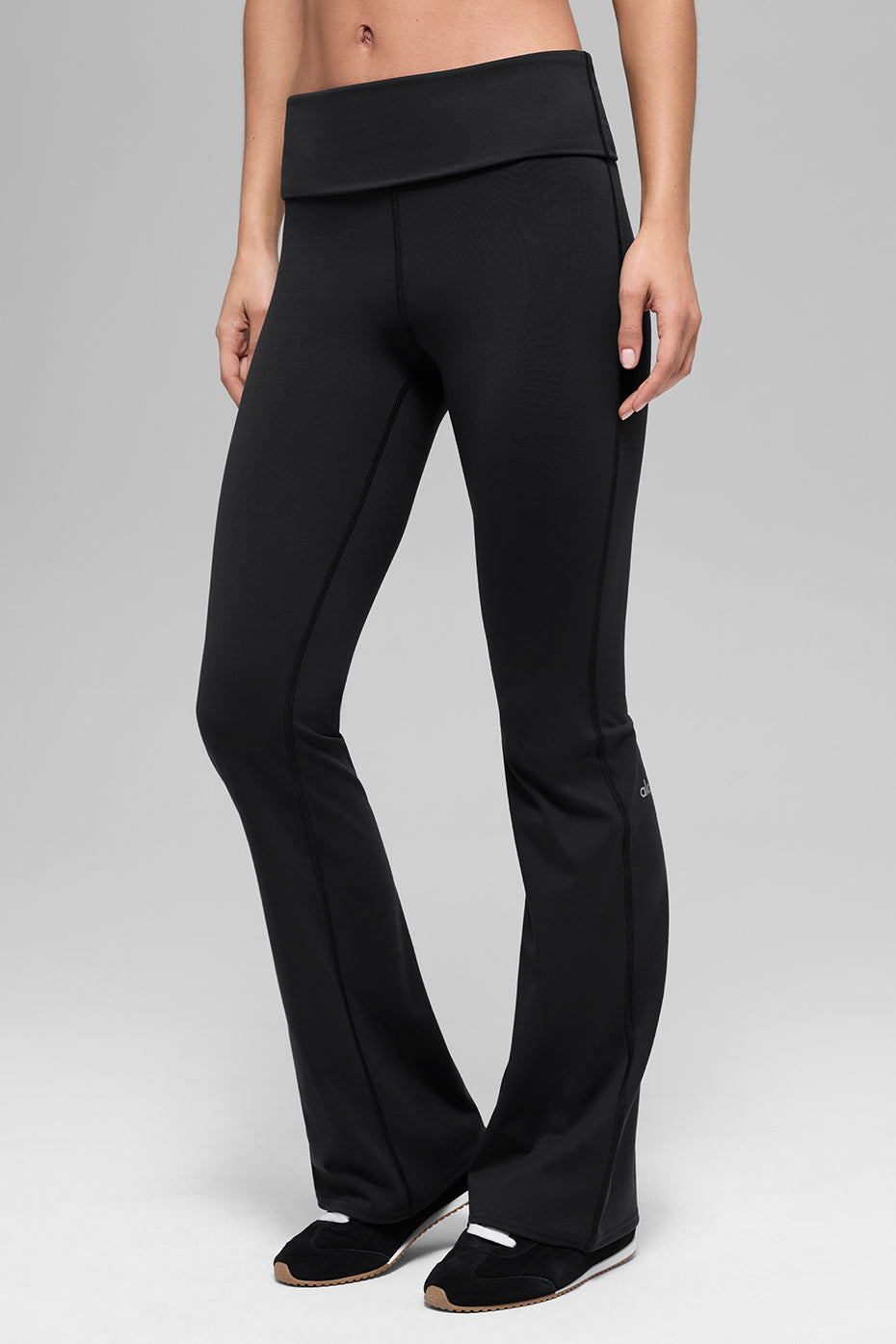 ALO Softsculpt Foldover Flare Legging - Black image 3
