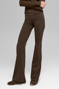 ALO Softsculpt Foldover Flare Legging - Espresso image 1