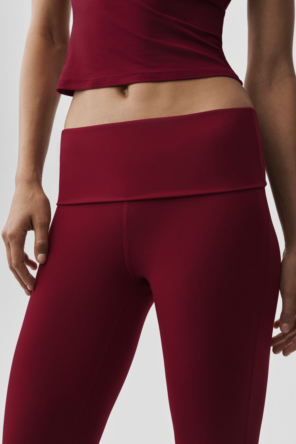 ALO Softsculpt Foldover Flare Legging - Summer Romance Red image 4
