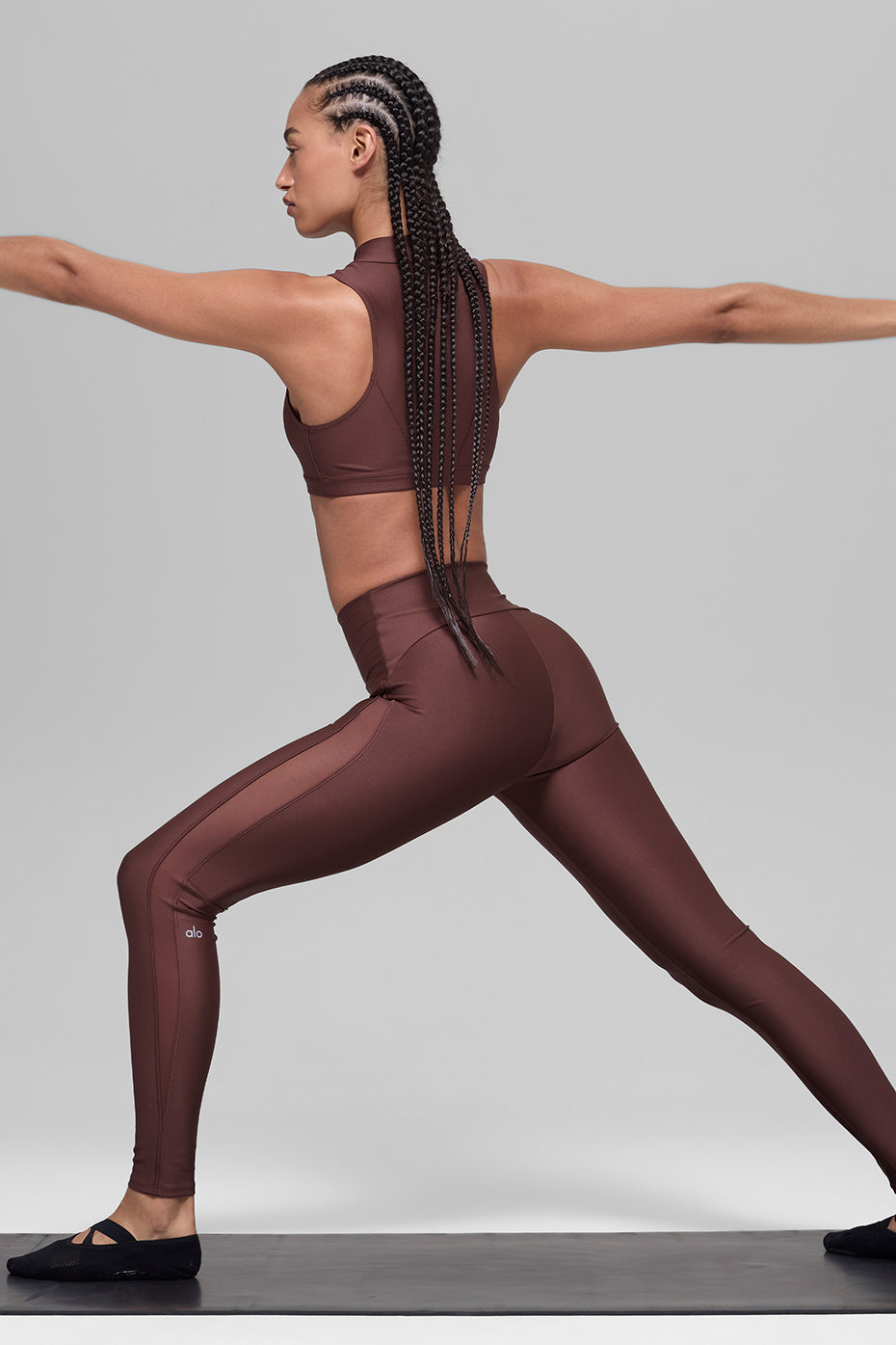 Airlift High-Waist Mesh Infatuation Legging - Brownstone image 5