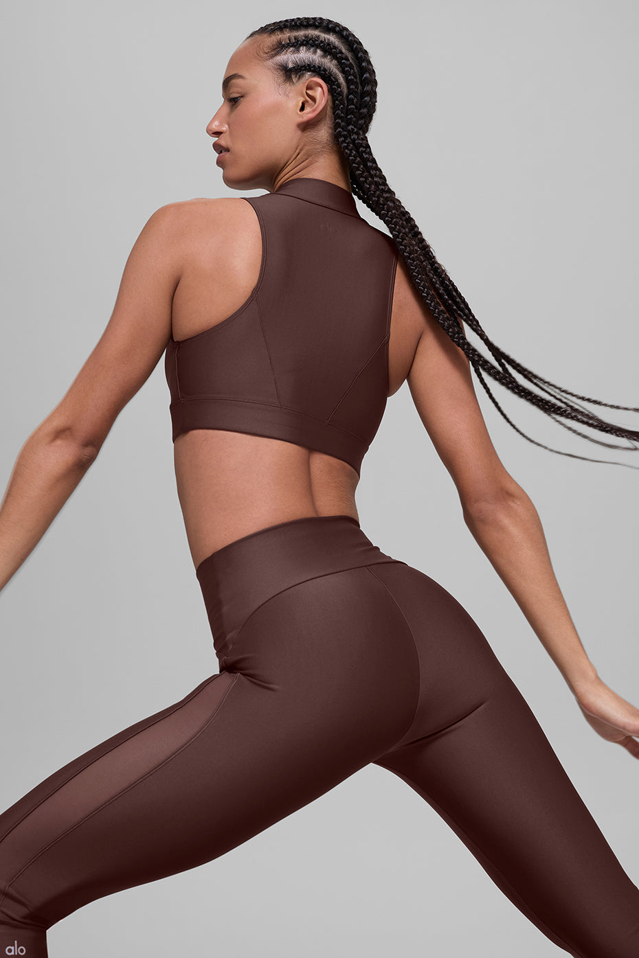 Airlift High-Waist Mesh Infatuation Legging - Brownstone image 4