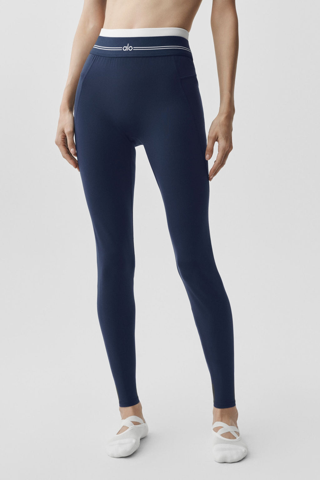 Airbrush High-Waist 7/8 Better Together Legging - Navy/White image 3