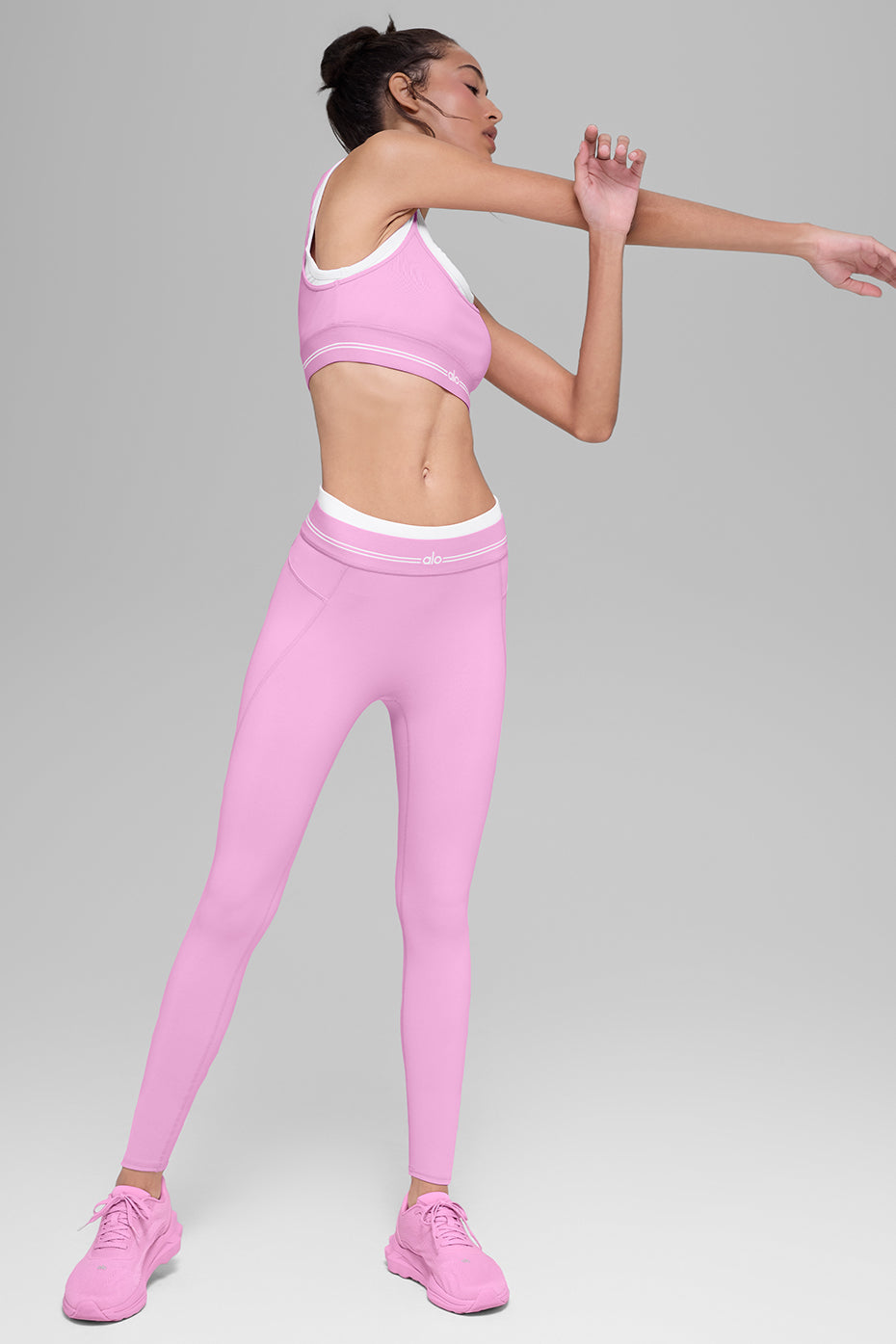 Airbrush High-Waist 7/8 Better Together Legging - Candy Heart Pink/White image 6