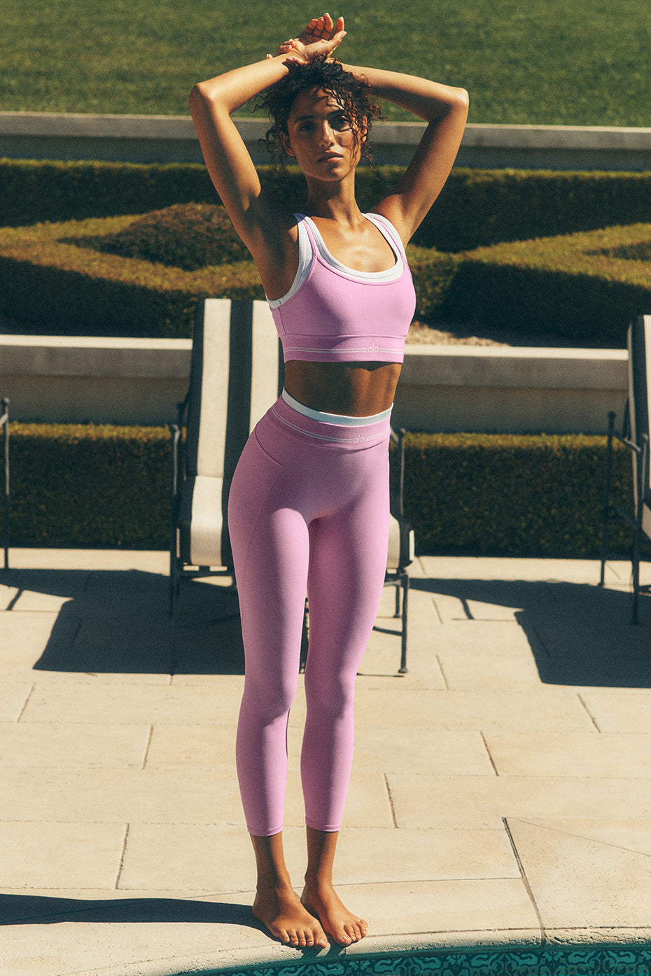 Airbrush High-Waist 7/8 Better Together Legging - Candy Heart Pink/White image 1
