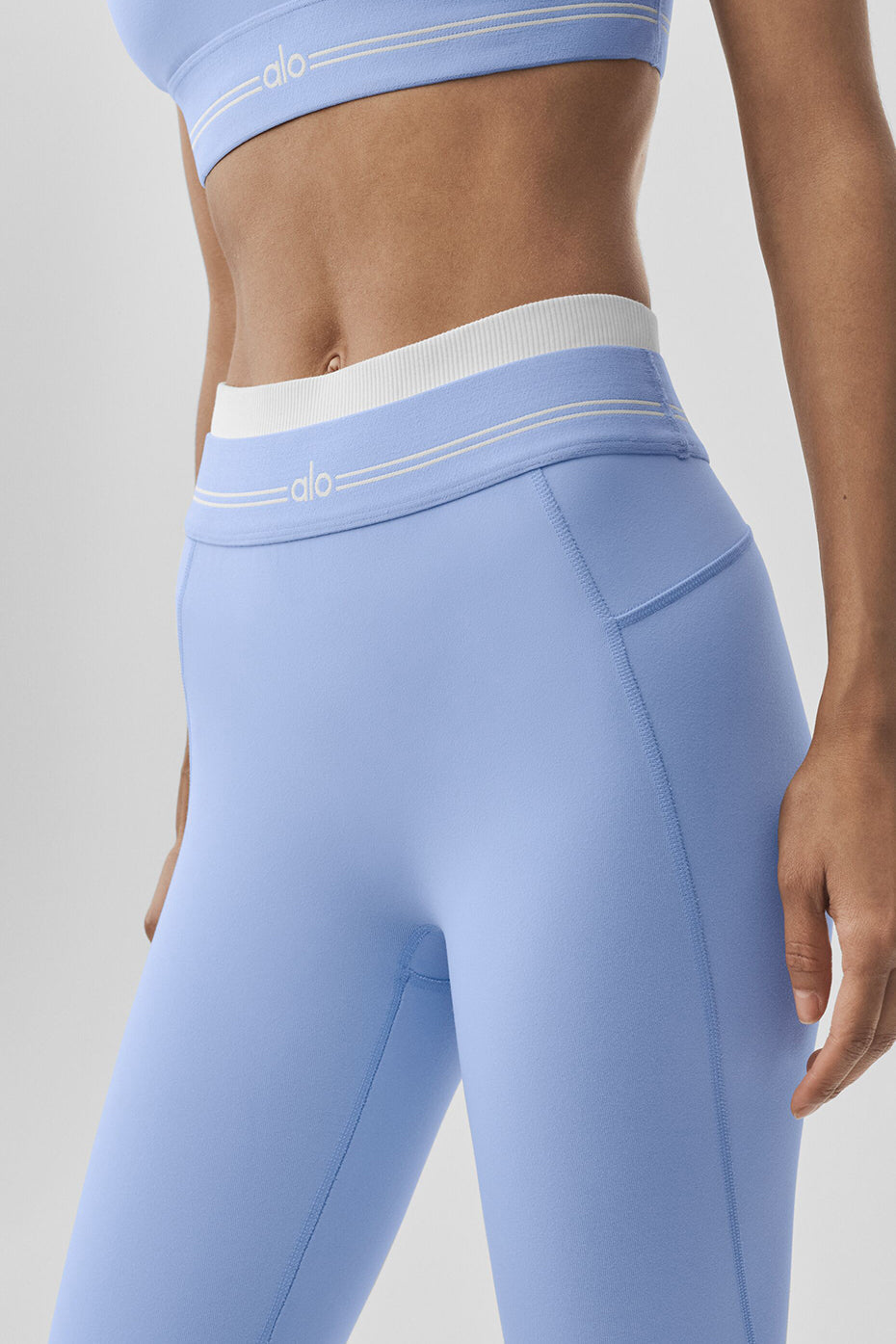 Airbrush High-Waist 7/8 Better Together Legging - Light Provence Blue/White image 3